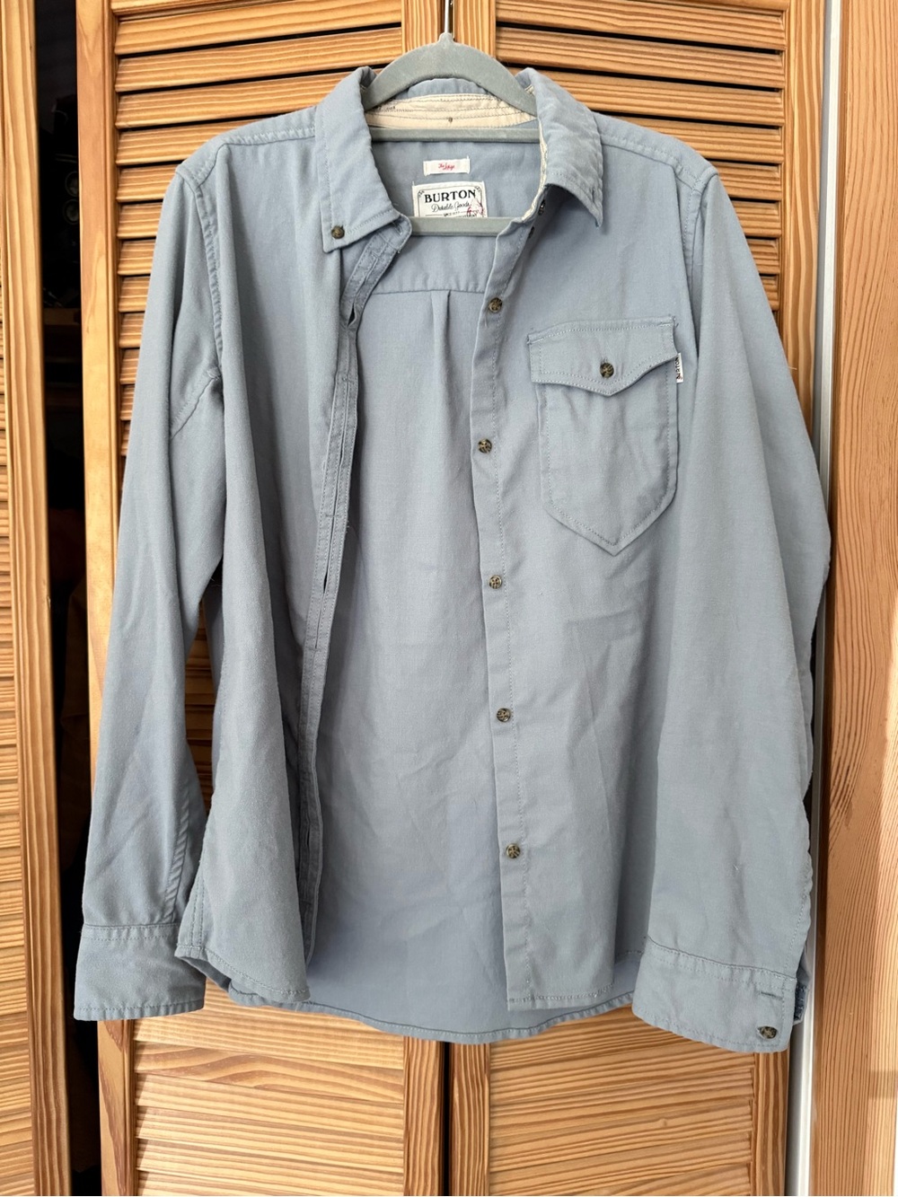 Burton Pale Blue Casual Button-Up Shirt